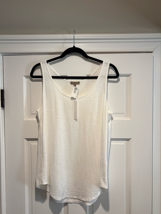 Lilla P Tops - NWT Lilla P Large White Scoop Neck Tank Top